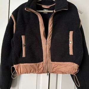 Black and Tan Sherpa Jacket